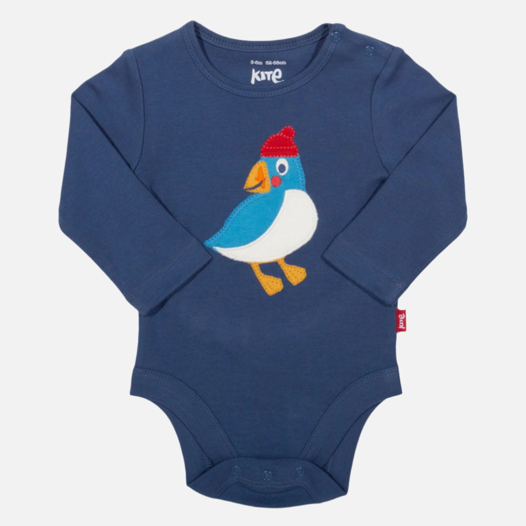 Body_maneca_lunga_Kite_bebelusi_Puffling_bodysuit_pasare_albastru