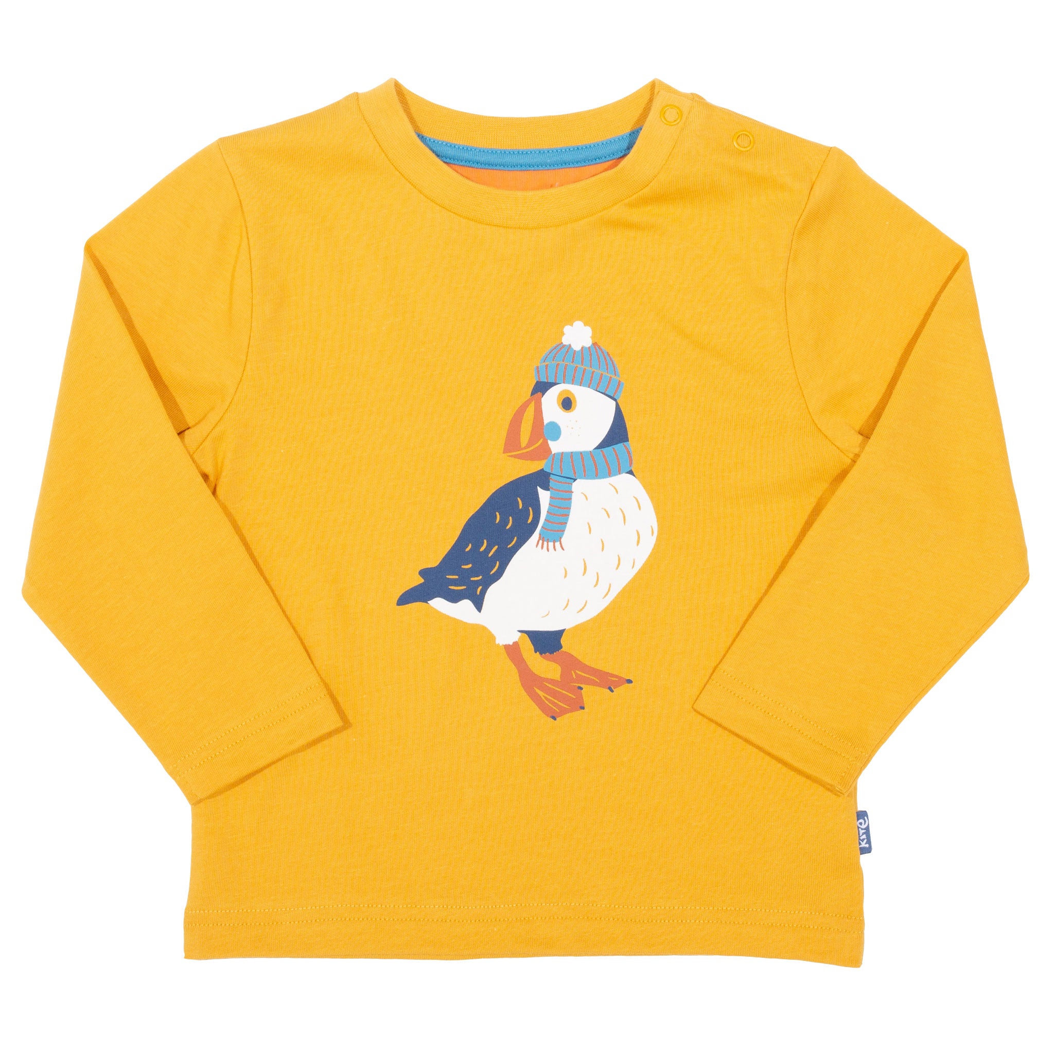 Bluza_Puffling_galben_Kite_copii_pasare_bumbac_organic
