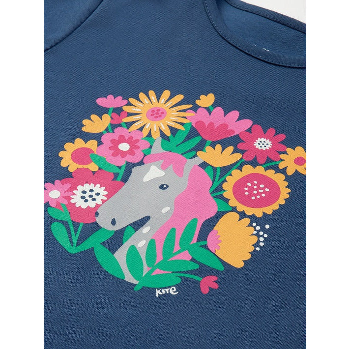 Tricou fete din bumbac organic Kite Clothing, Peek-a-pony