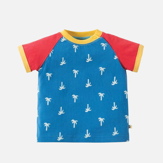 Tricou copii Frugi Renny din bumbac 100% organic, Palmieri