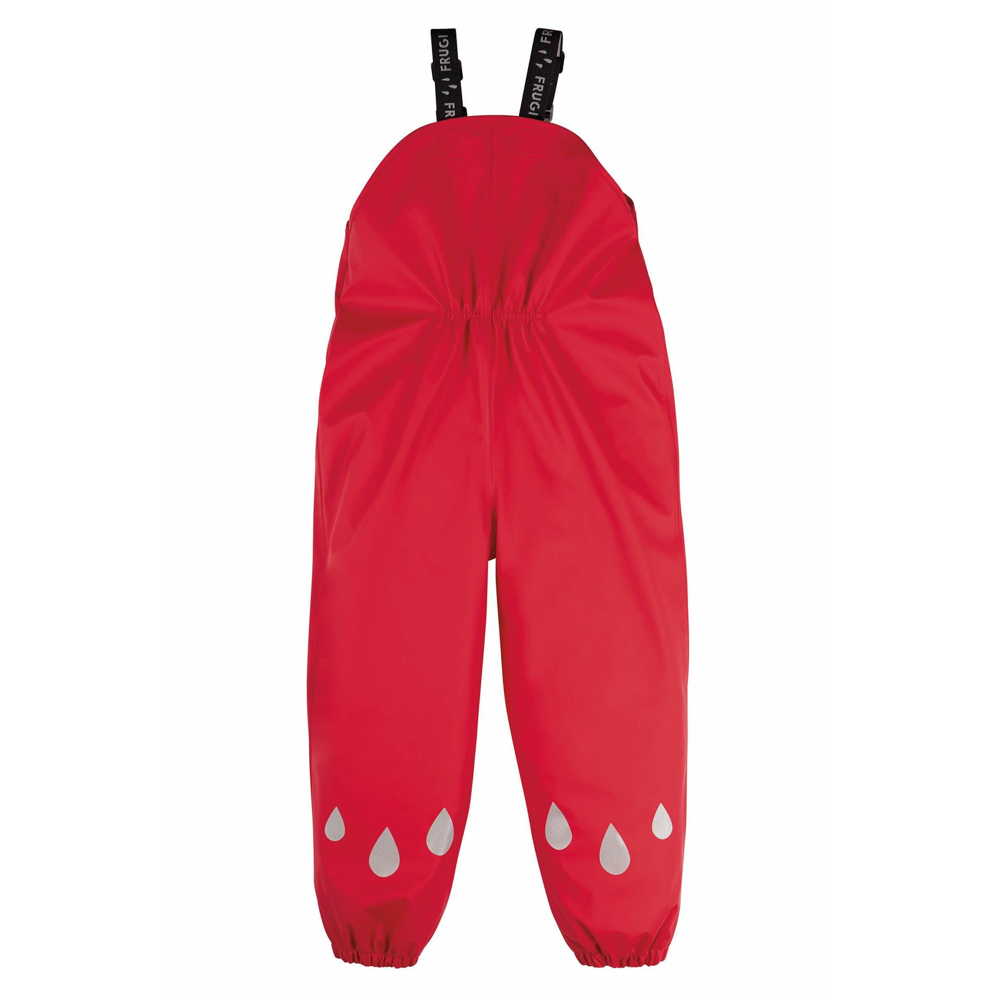 Pantaloni de ploaie impermeabili pentru copii Frugi, True Red