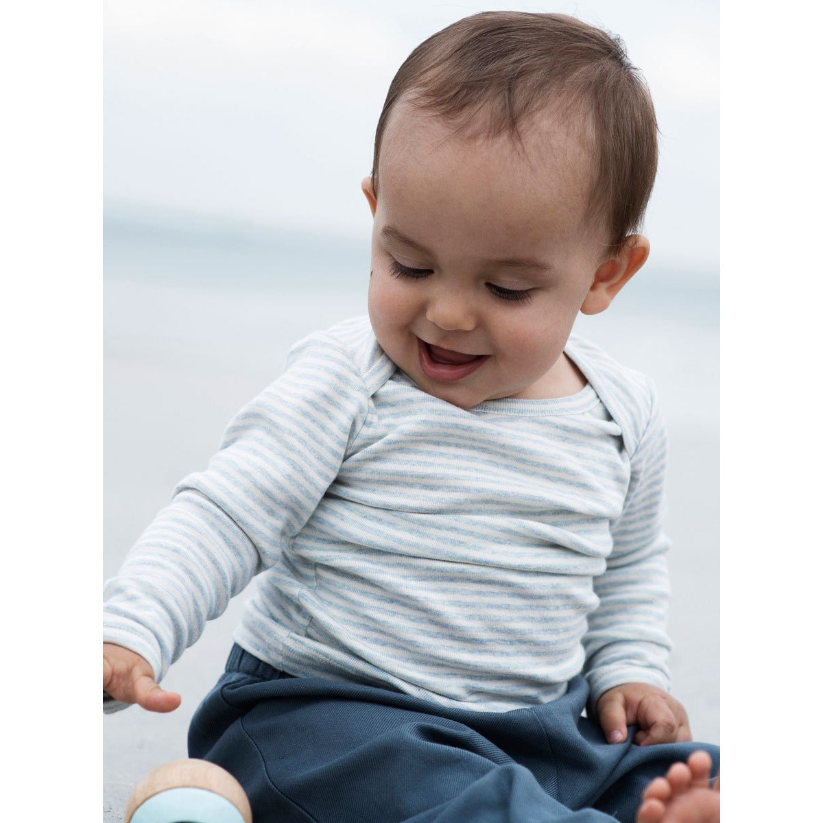 Bluza  din bumbac organic, Cloud/OffWhite
