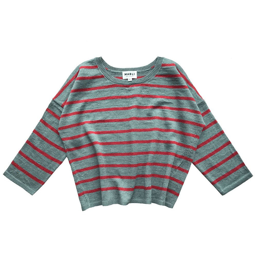 Bluza copii din in organic perfecta pentru vara, Mabli Knits 