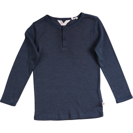 Bluza din lana si matase, Albastru inchis