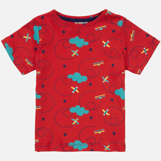  Tricou copii din bumbac organic cu model avioane 