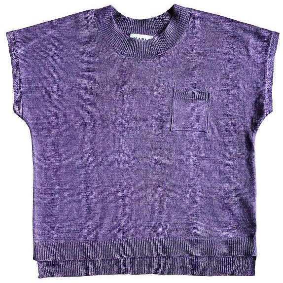 Tricou Deryn Mabli Knits din in organic, Lavender