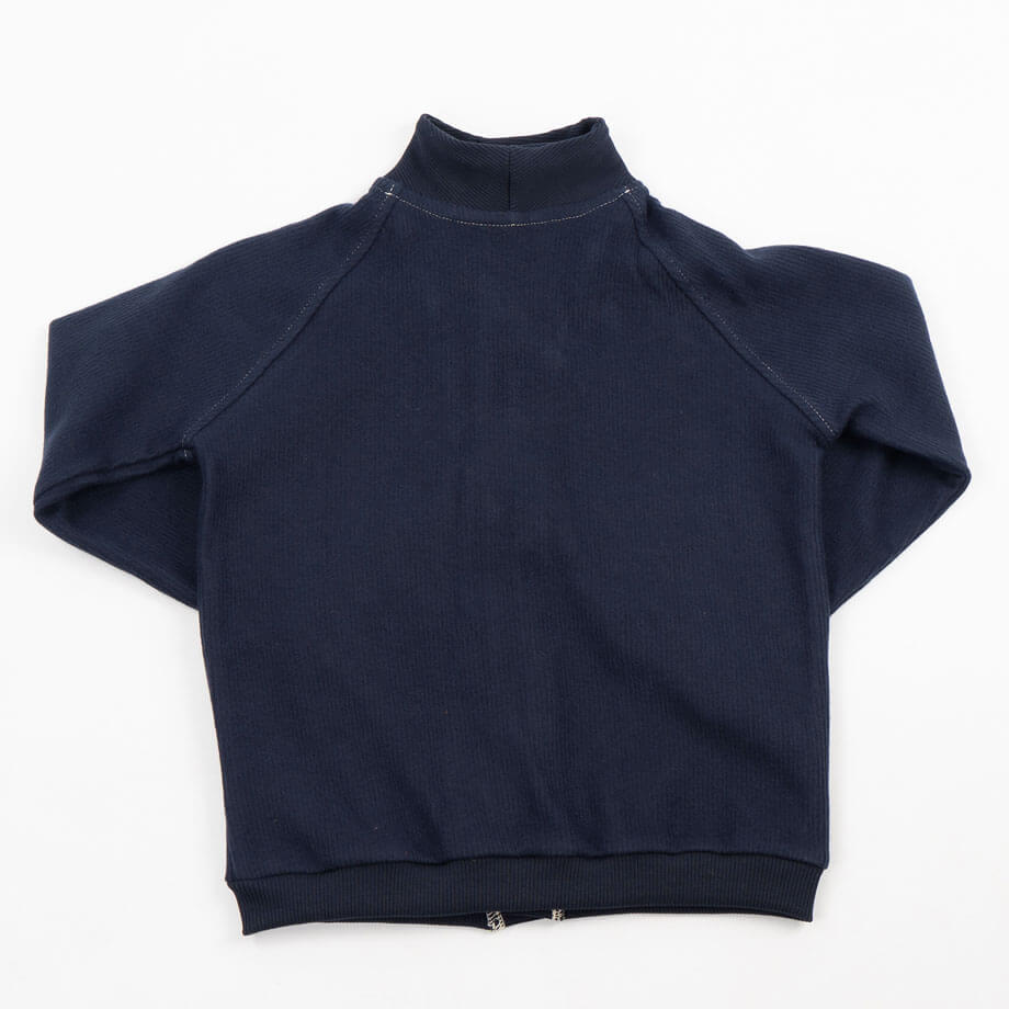 Cardigan Close me din bumbac organic Mimookids, Blueberry