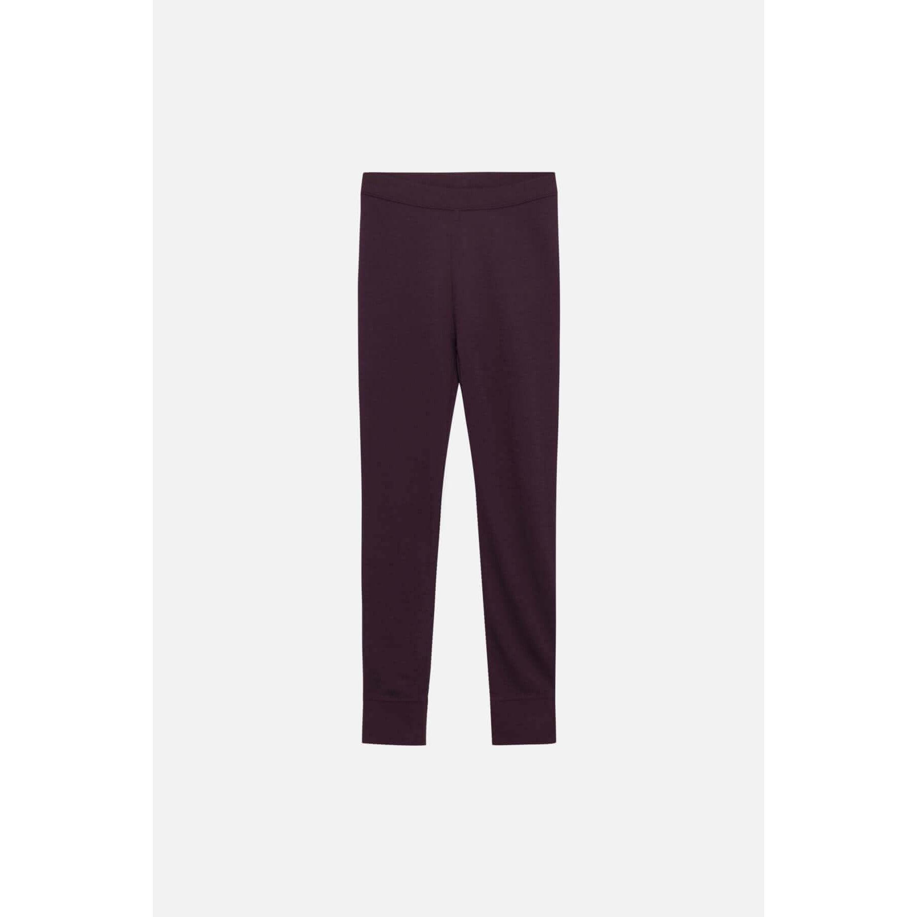 Pantaloni Hust&Claire Laso din lana merinos si bambus, Mahogany