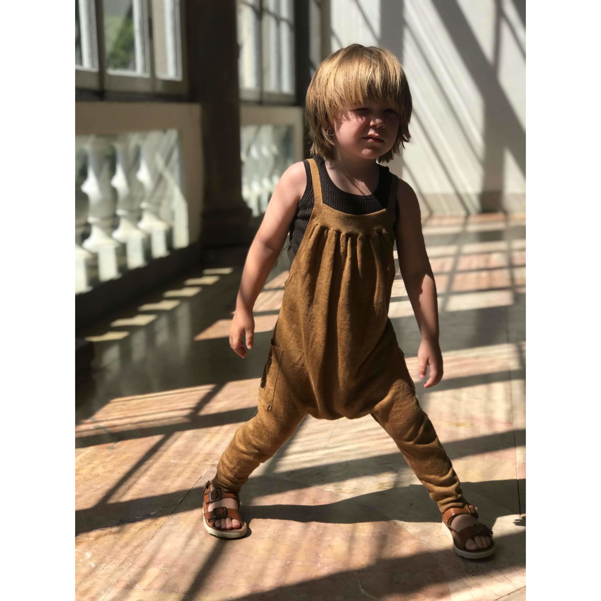 Salopeta Adara Mabli Knits din in organic, Honey