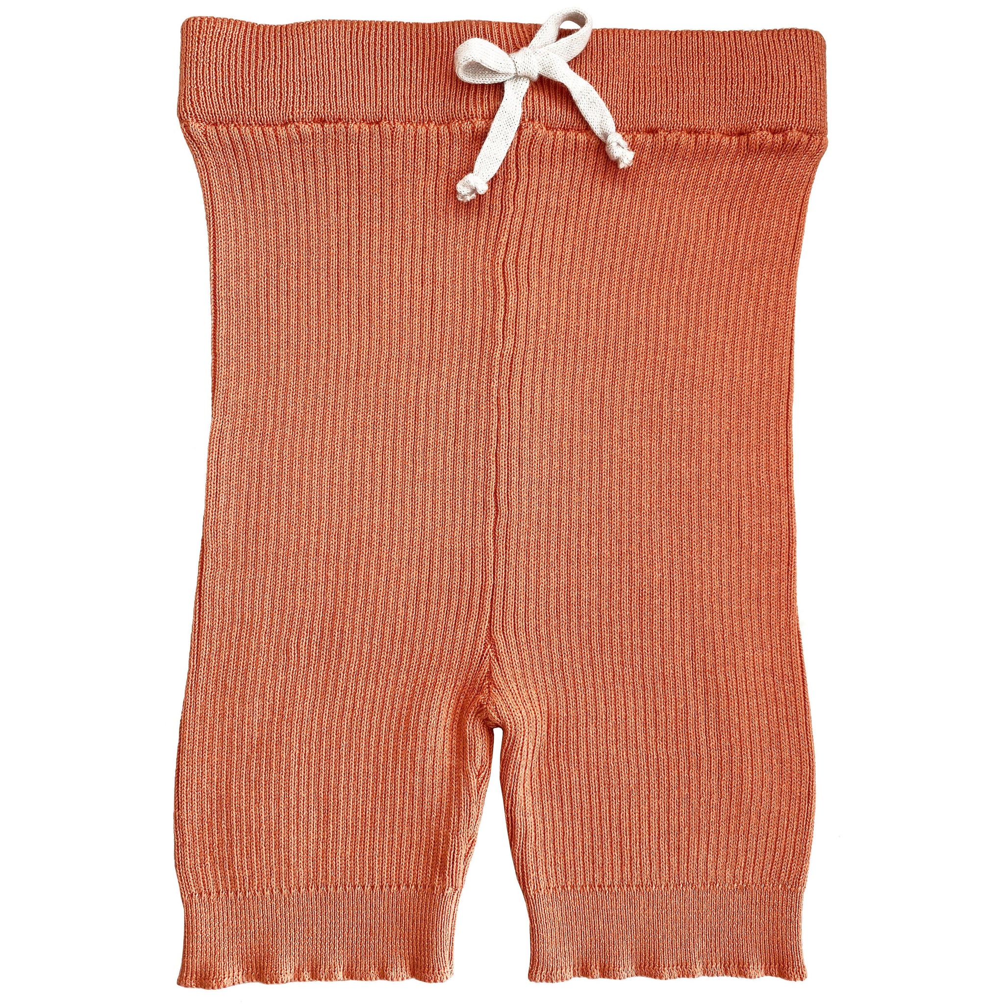 Pantaloni  scurti Tesni Mabli Knits din bumbac organic, Burnt Sienna