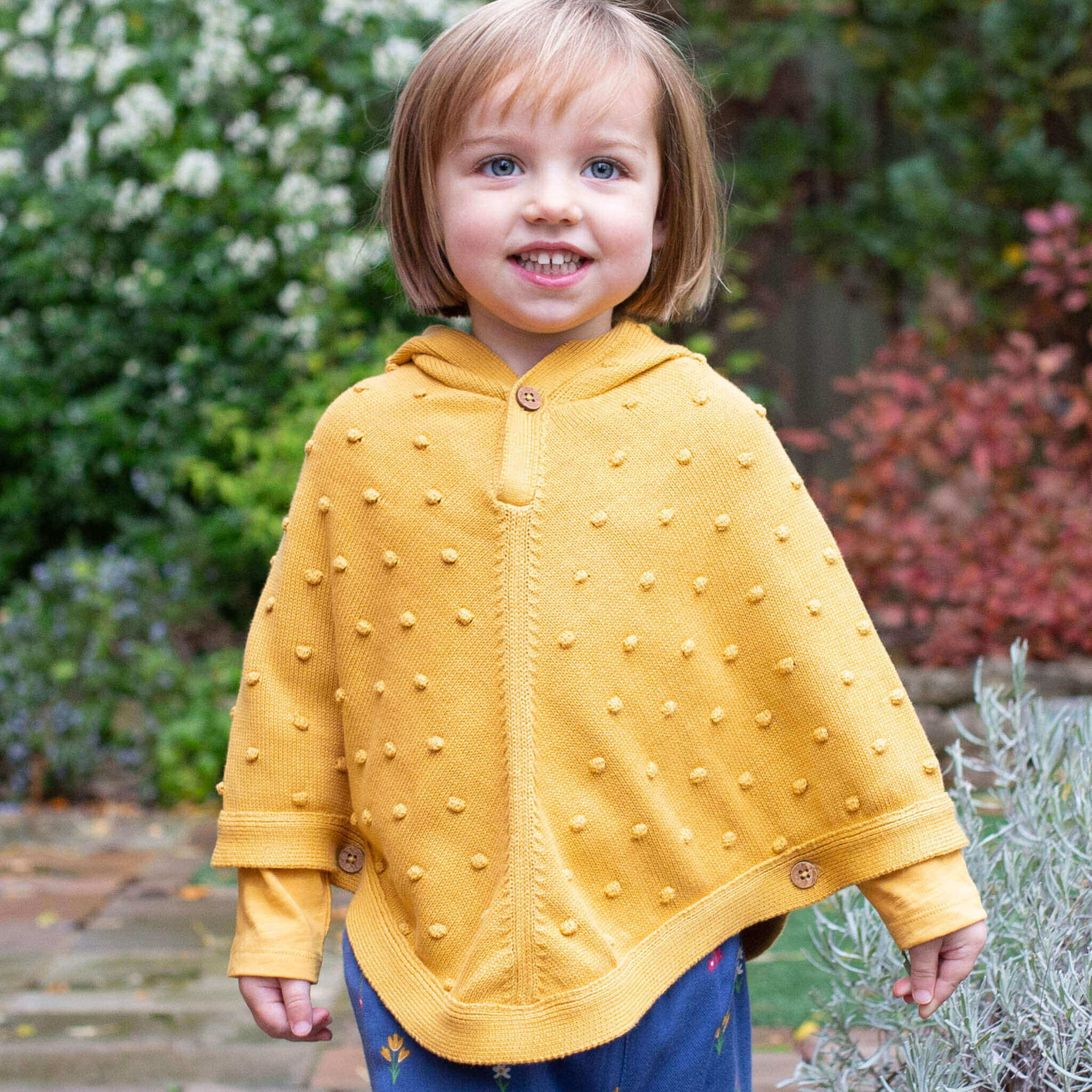 Poncho bebelusi si copii din bumbac organic Kite Clothing, Bobble