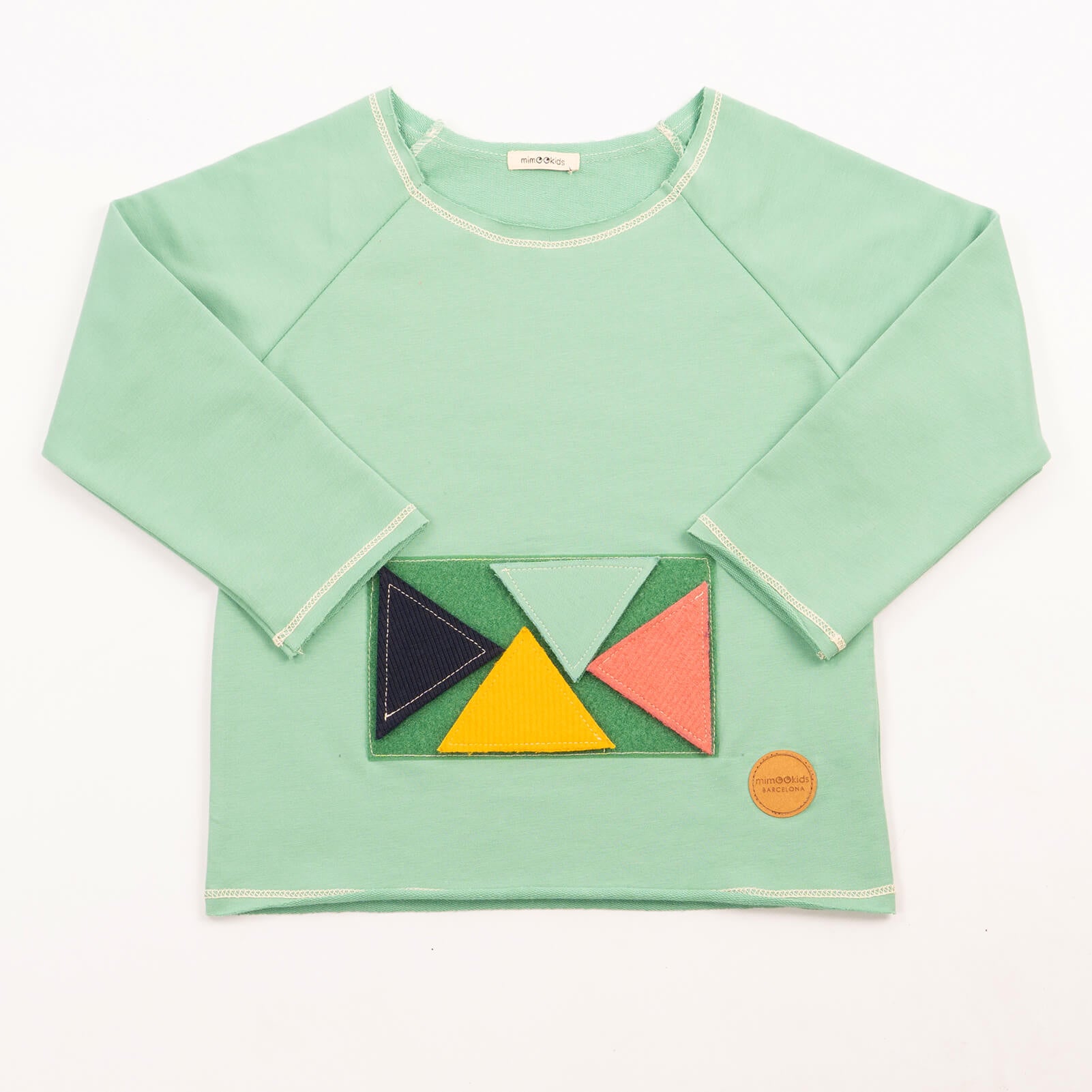 Bluza Play with me din molton de bumbac organic Mimookids, Apple