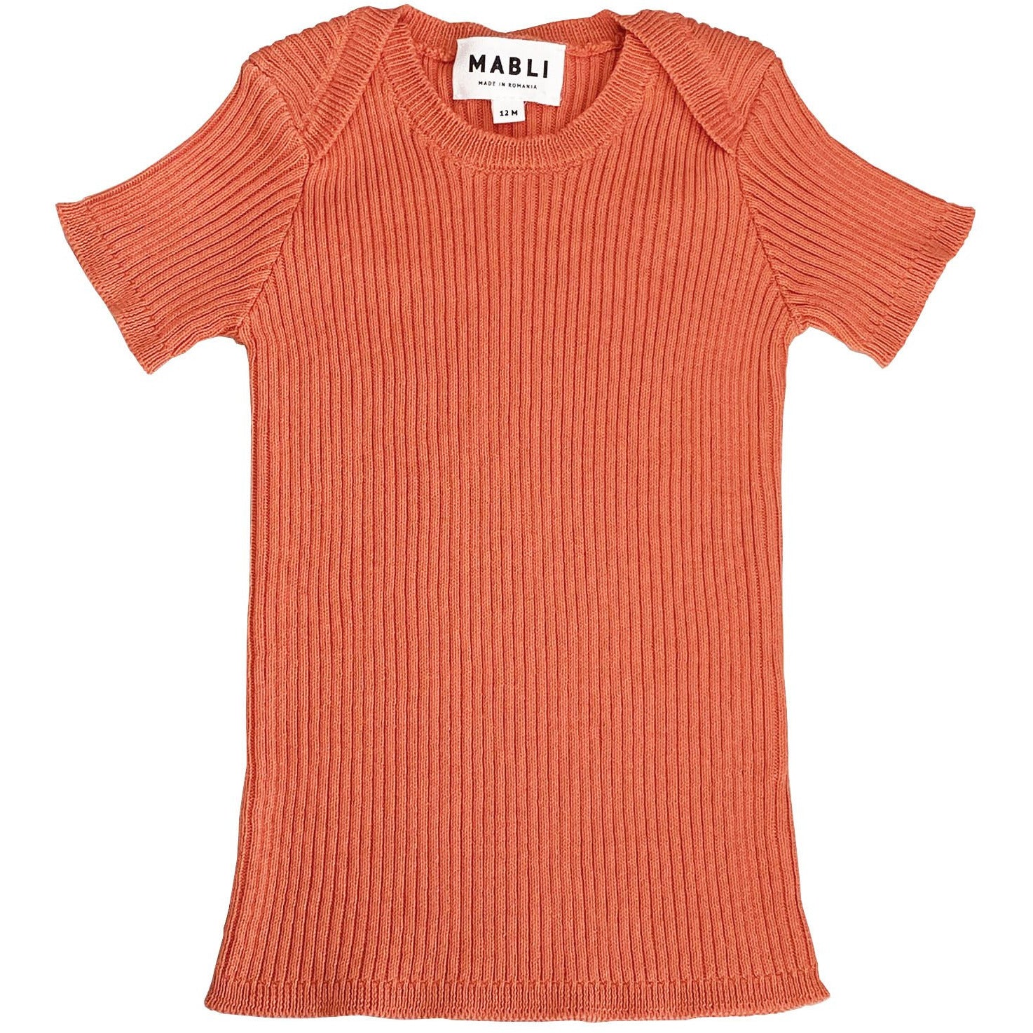 Tricou Tesni Mabli Knits din bumbac organic, Burnt Sienna