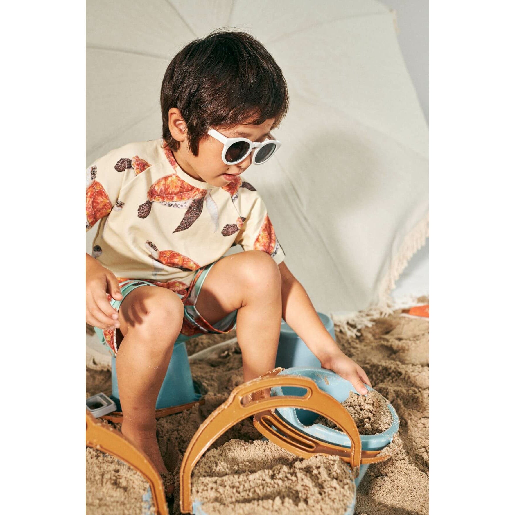 Tricou Born to Explore, Hawksbill Turtle din bumbac organic, Lemon